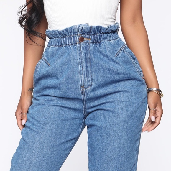 Fashion Nova Jeans - Paper Bag Style Jeans - Picture 3 of 8